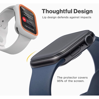 RhinoShield 3D Impact Screen Protector for Apple Watch - Series 1-8 & SE/SE2 (44mm) - Black - 4711033730616