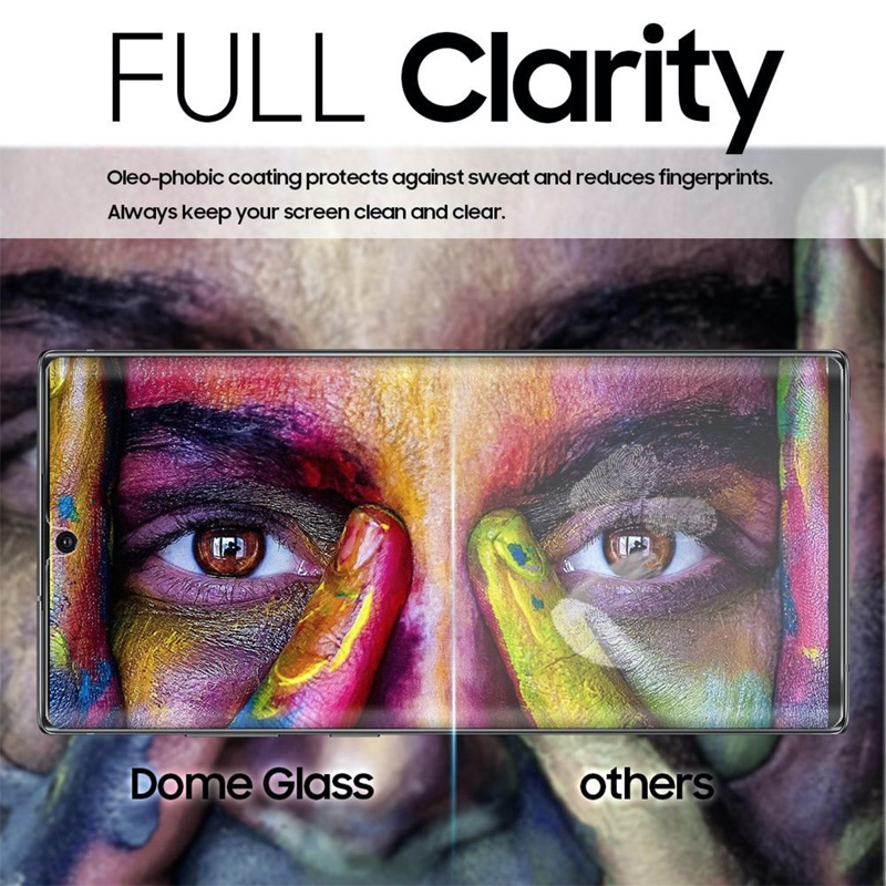 Whitestone Dome Samsung Galaxy Note 20 Ultra Screen Protector Full 3D Curved Edge Tempered Glass Shield [Liquid Dispersion Tech] Easy Install Kit - Pack of 2