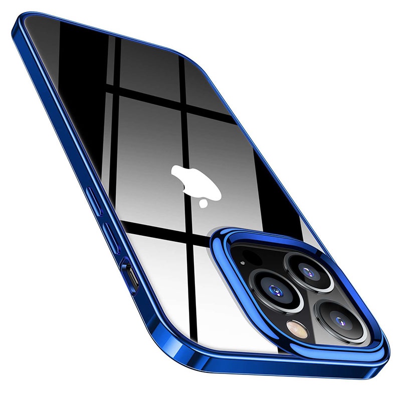 Torras Crystal Clear Series Phone Case for iPhone 13 Pro - Blue - X002W3Y7IZ