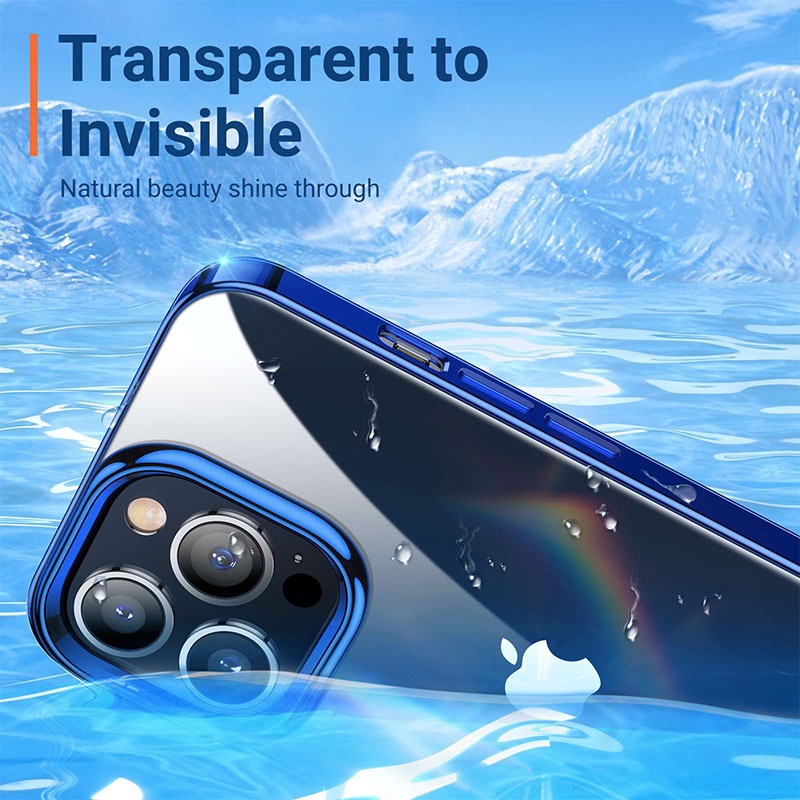 Torras Crystal Clear Series Phone Case for iPhone 13 Pro Max - Blue - X001EEO7A3-2