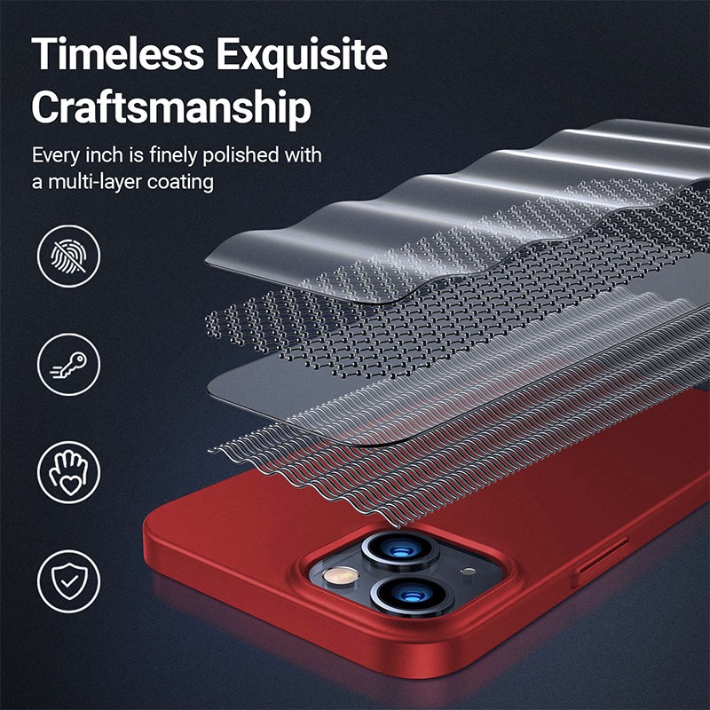 Torras Decency Series Phone Case for iPhone 13 - Red - X002XYHWQR