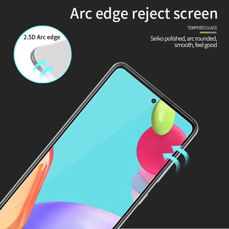 MOFI Premium Tempered Glass for Samsung M51 Full Coverage Screen Protector 2.5D 9H - BLACK