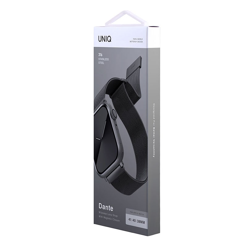 UNIQ DANTE Apple Watch Series 1-10, SE/SE2  Mesh Steel Strap 41/40/42MM - Graphite