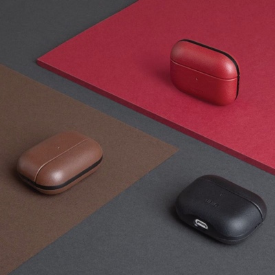 UNIQ TERRA Genuine Leather AirPods Pro Snap Case - Sepia (Brown)