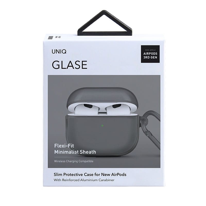 UNIQ GLASE AirPods 3rd Gen Hang Case - Glossy (Smoke)