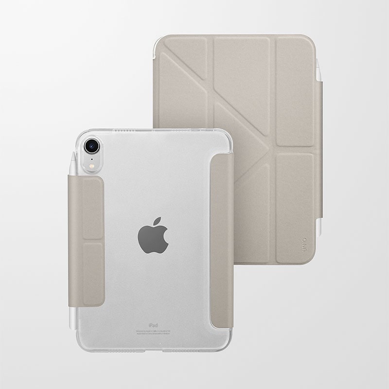 UNIQ CAMDEN iPad Mini (2021-6th Gen) Antimicrobial Case - Fossil (Grey)
