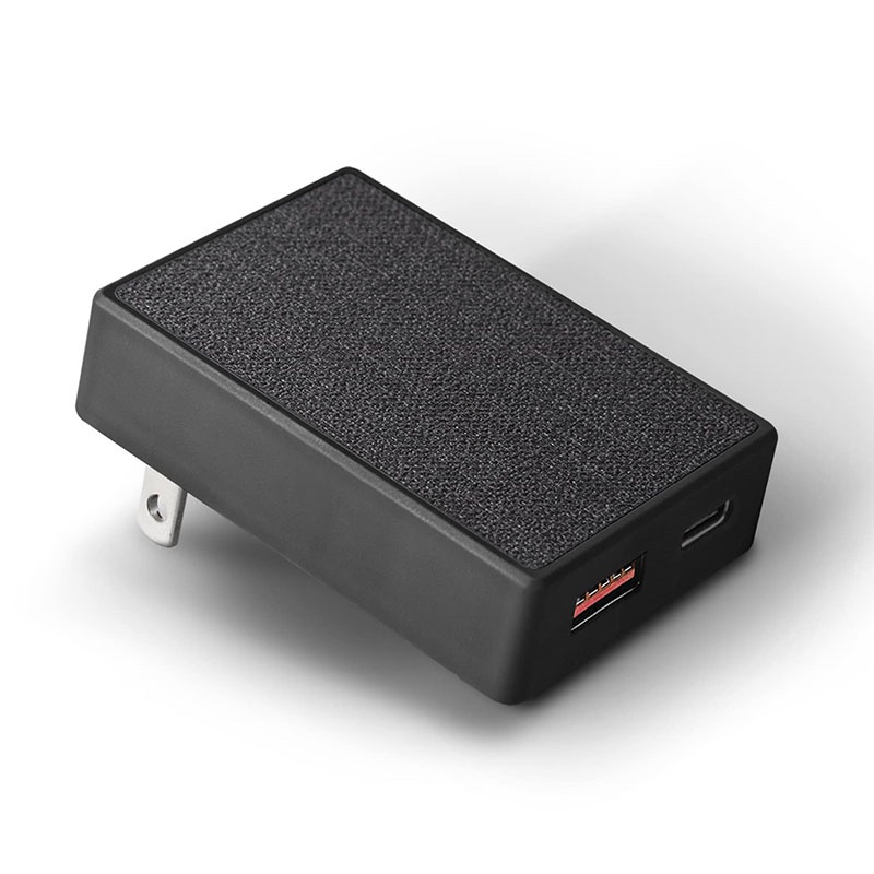 UNIQ VOTRE SLIM DUO USB C + USB A 20W Wall Charger (EU) - Charcoal (Black)