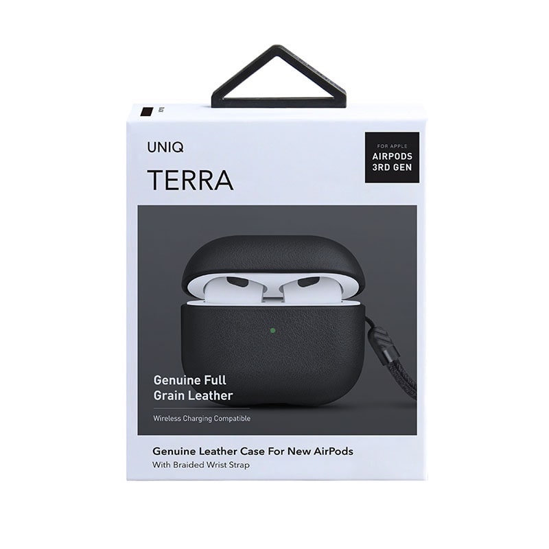 UNIQ TERRA Genuine Leather Airpods 3rd Gen Case - Dallas (Black)