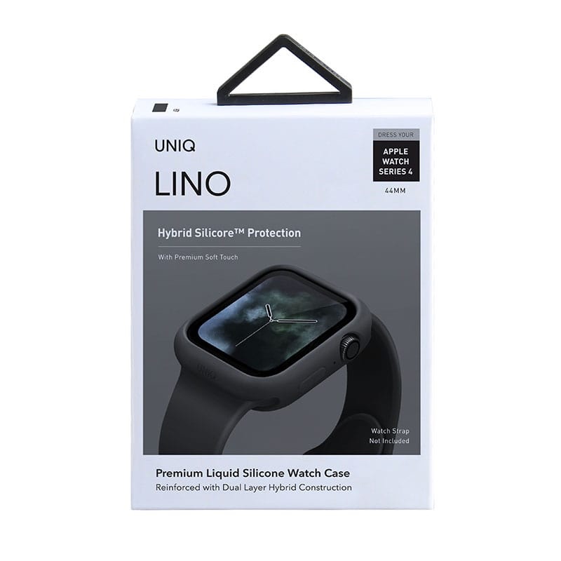 UNIQ LINO Watch Case for Apple Watch Series 1- 6 & SE (44MM) - Ash (Black)