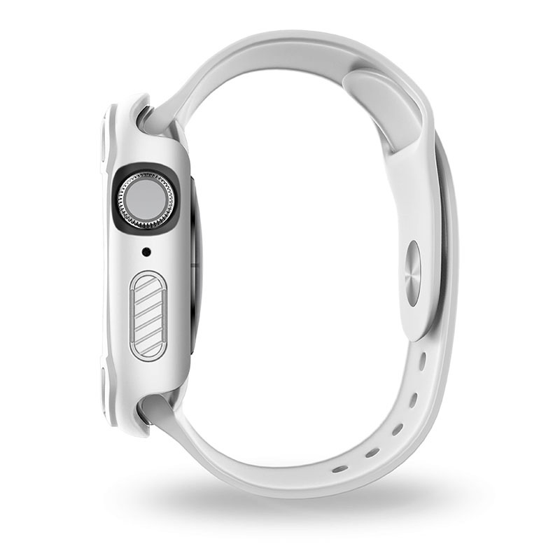 UNIQ TORRES Watch Case with Tempered Glass Screen Protector for Apple Watch Series 1-6 & SE (44MM) - Dove (White)
