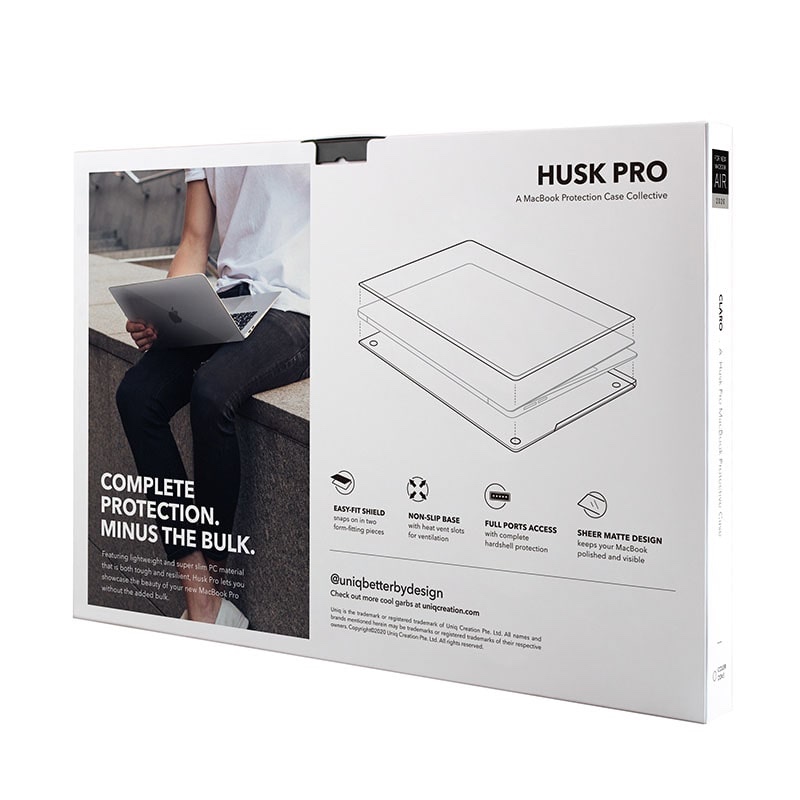 UNIQ HUSK PRO Claro Macbook Air 13 (2020) A2179 Case - Dove (Matte Clear)