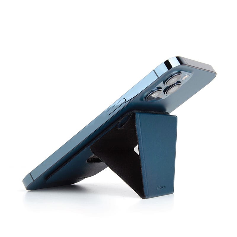 UNIQ LYFT Magnetic Snap - On Stand and Card Holder for Phone - Nautical (BLUE)