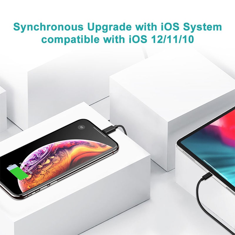 Choetech USB to Lightning Cable Apple Mfi Certified (1.2m/4ft) - Black (IP0026)