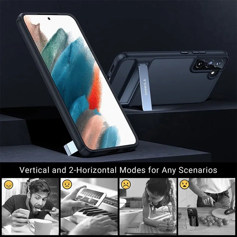 Torras MarsClimber Series Phone Case For Samsung Galaxy S22 Plus Case - Black