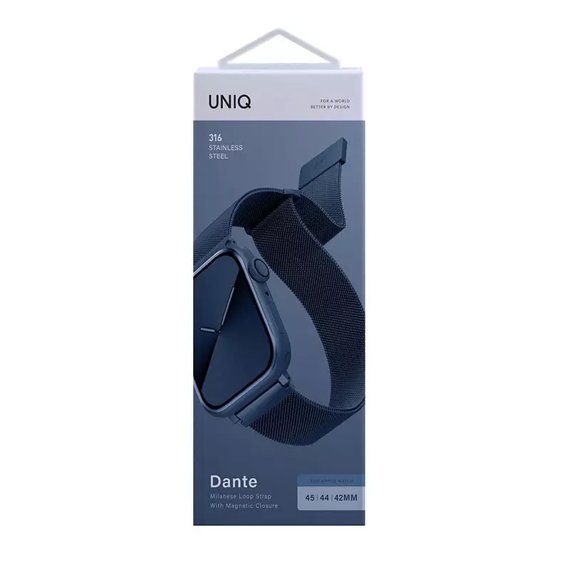 UNIQ Dante Apple Watch Mesh Steel Strap Series 1-10 SE/SE2  45/44/46mm - Cobalt (Blue)