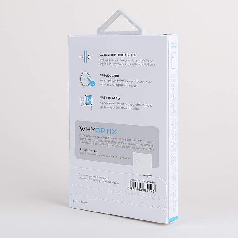 UNIQ Optix iPhone 13 Pro / 13 Pro Max Camera Lens Protector – Arctic Blue