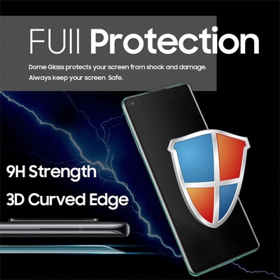 Whitestone [Dome Glass] For OnePlus 8 Pro Tempered Glass Screen Protector – Liquid Dispersion Tech – Single Pack without UV