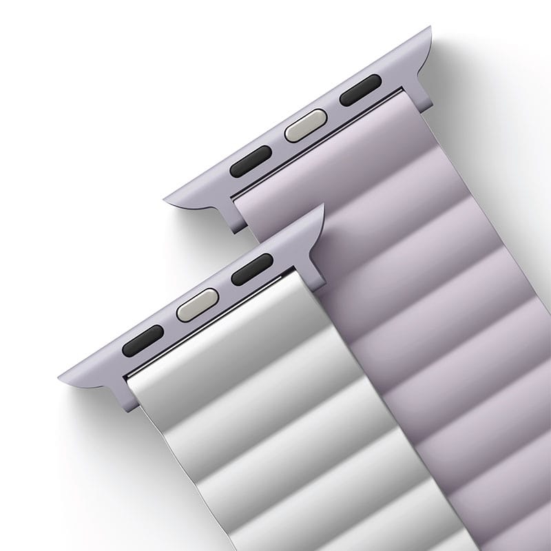 UNIQ REVIX Reversible Magnetic Apple Watch Strap for Series 1-10, SE/SE2  40/41/42MM - Lilac (Lilac/White)