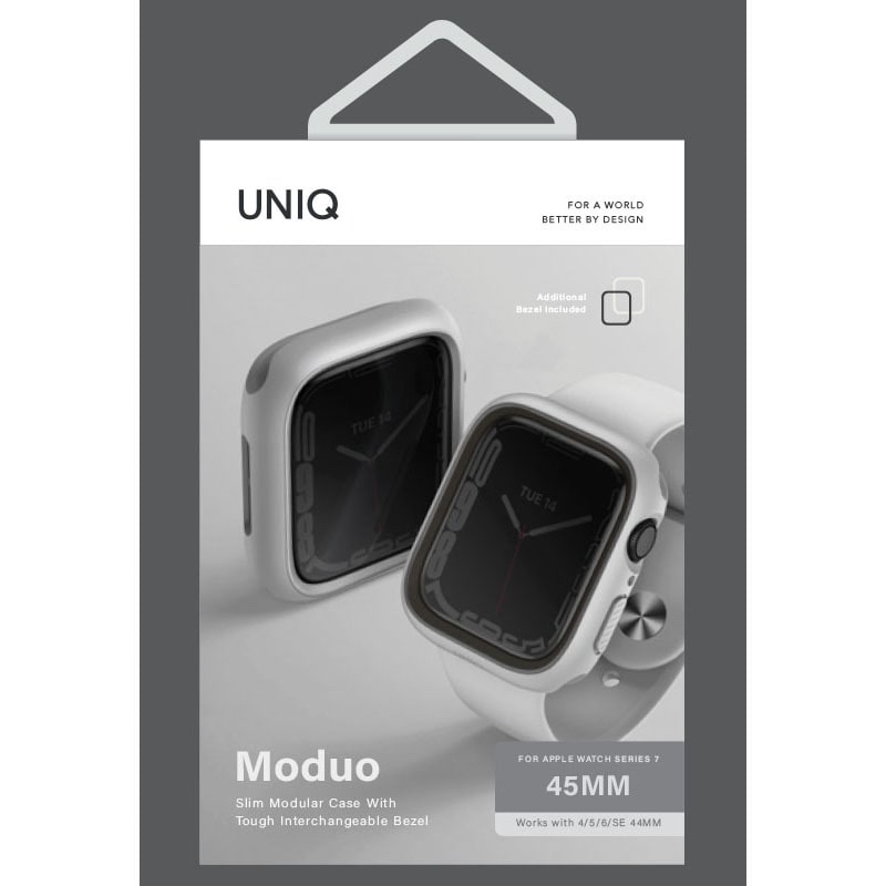 UNIQ MODUO Tough Modular Case for Apple Watch Series 4/5/6/7/8/9 SE/SE2 45/44MM –  Chalk (Stone Grey)