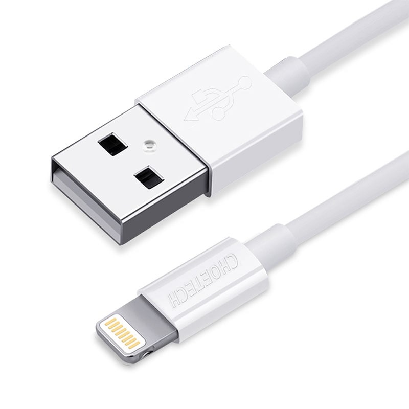 Choetech USB to Lightning Cable Apple Mfi Certified (1.2m/4ft) - White (IP0026)