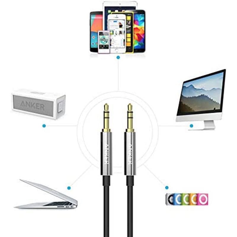Anker 3.5 Mm Male To Male Audio Cable - Black