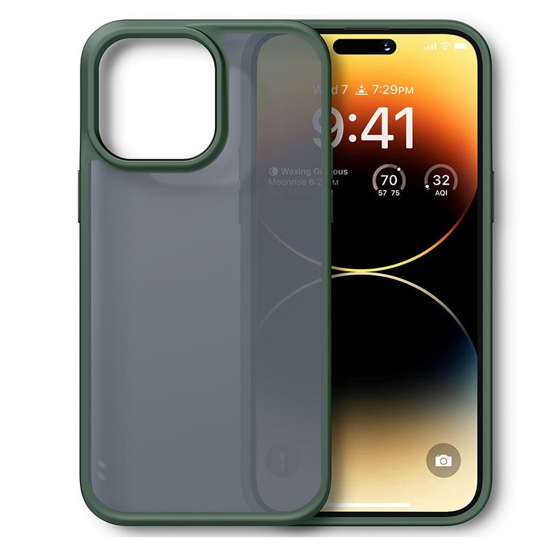 Torras Guardian Series Phone Case for iPhone 14 Pro Max 6.7 Inch - Dark Green