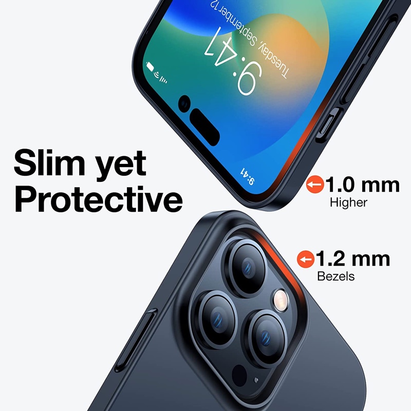 Torras Decency Series Magsafe Compatible Phone Case for iPhone 14 Pro Max 6.7 Inch - Black - X00PP27C007