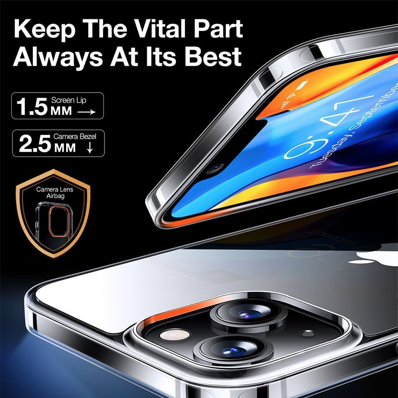 Torras Diamond Series Phone Case for iPhone 14 Plus 6.7 Inch - Clear