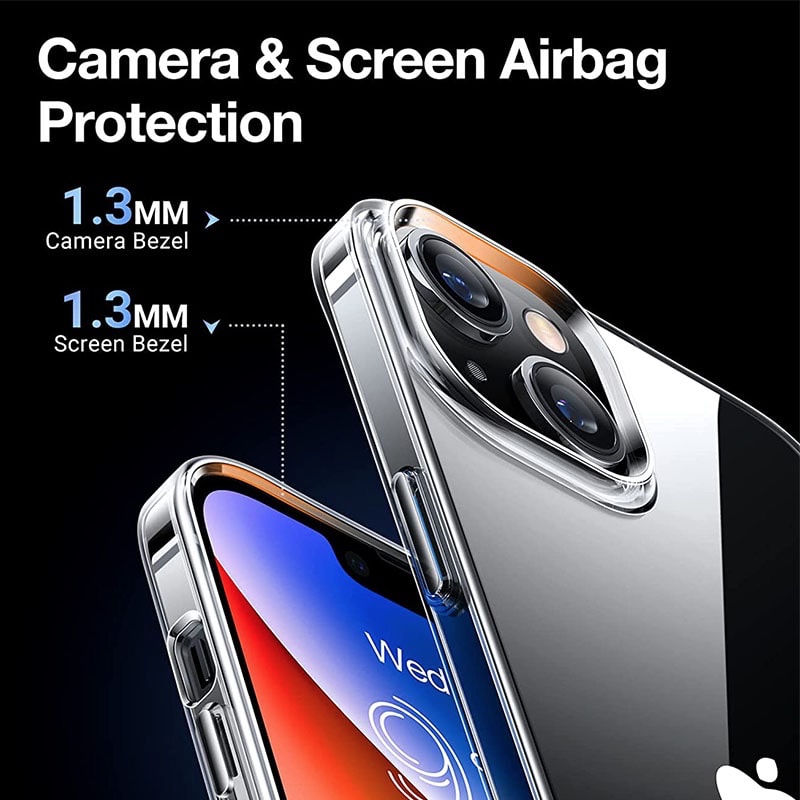 Torras Crystal Clear Series Phone Case for iPhone 14 Plus 6.7 Inch - Light Purple