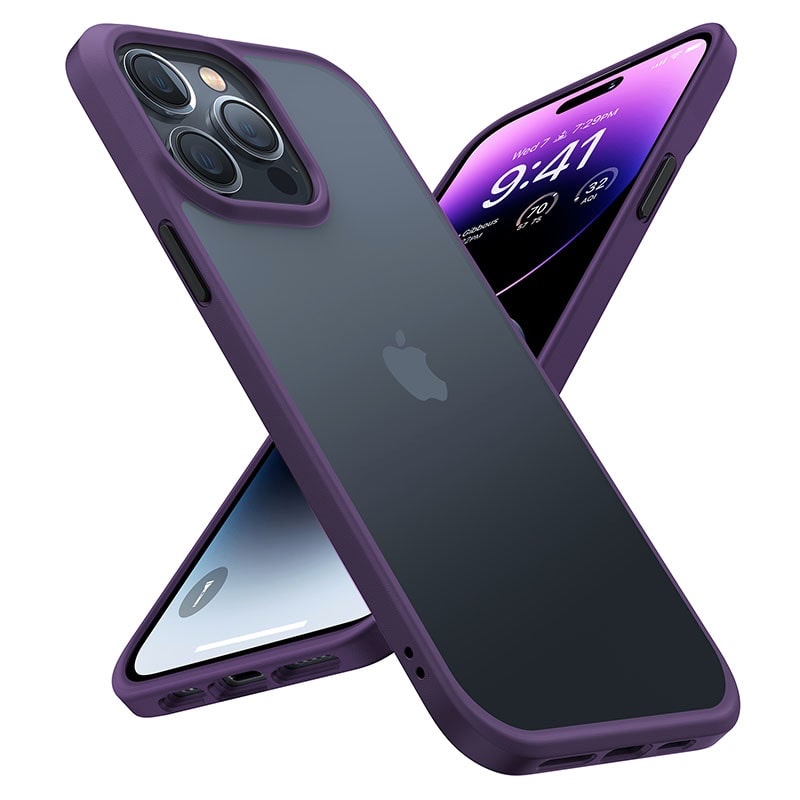 Torras Guardian Series Phone Case for iPhone 14 Pro Max 6.7 Inch - Deep Purple - X00RP43018