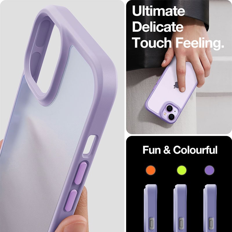 Torras Guardian Series Phone Case for iPhone 14 6.1 Inch - Light Purple