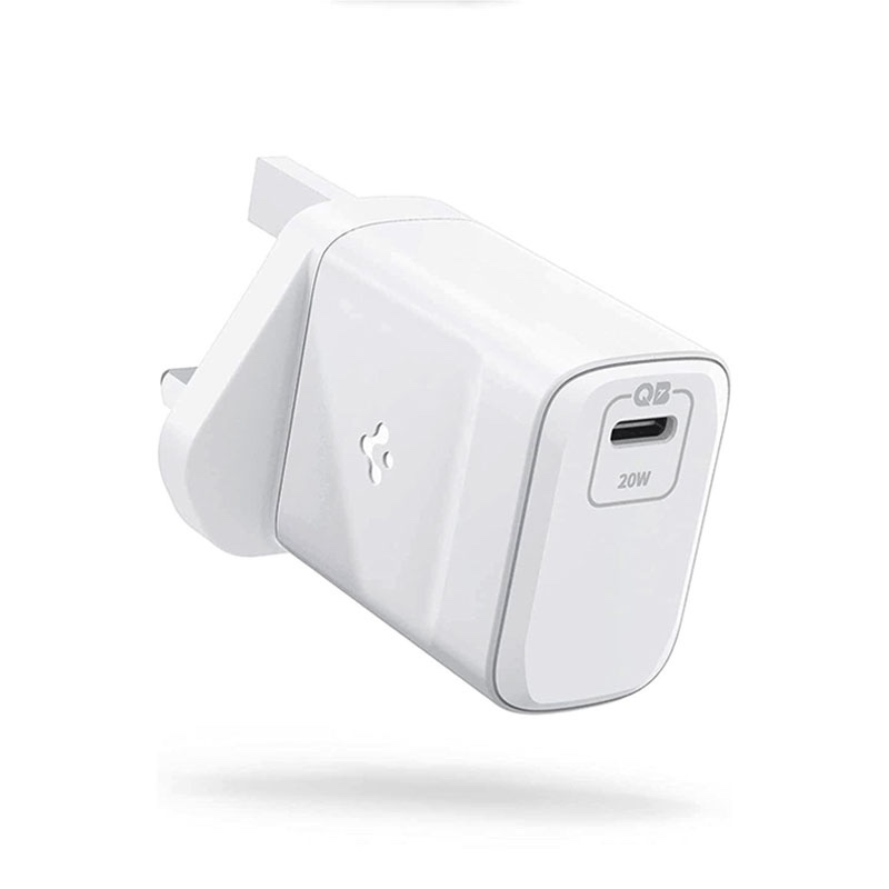 Spigen Bundle Pack for iPhone 14 Plus 6.7 inch (Crystal Flex Case + Glass.tR Screen Protector + PowerArc 20W Charger) - ASE05407