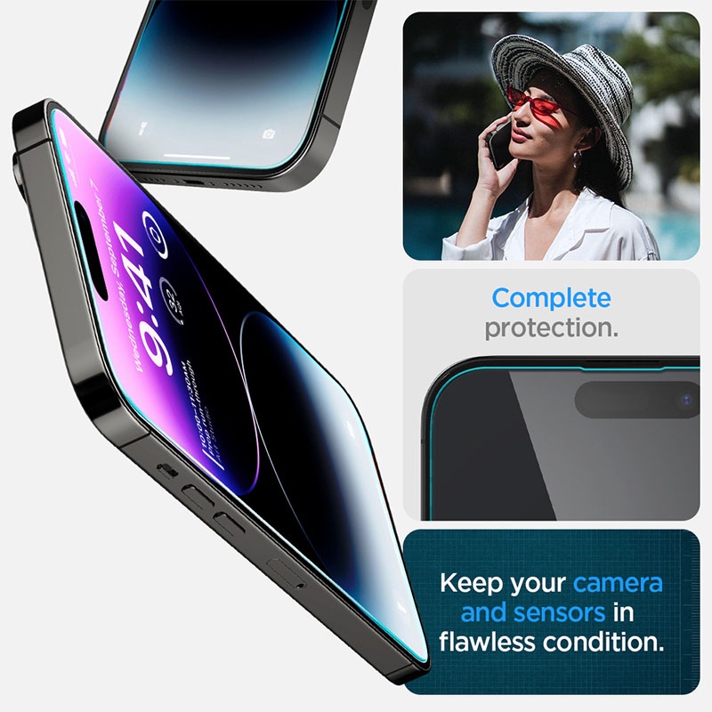 Spigen Glas.tR Slim HD Transparent Screen Protector for iPhone 14 Pro Max - 1 Pack