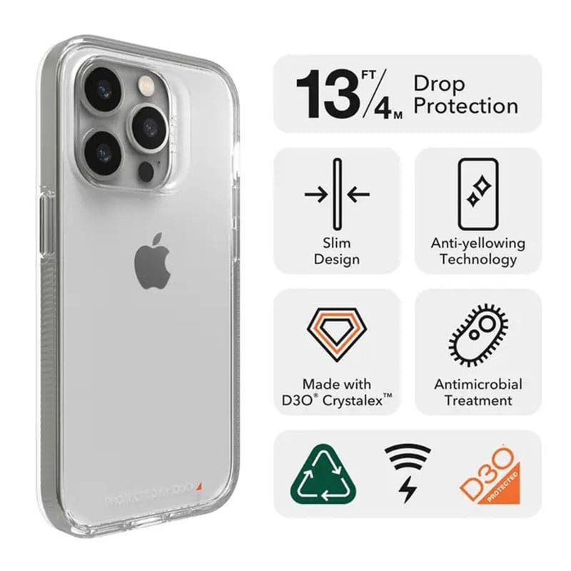 Gear4 Crystal Palace Phone Case for iPhone 14 Pro - Clear