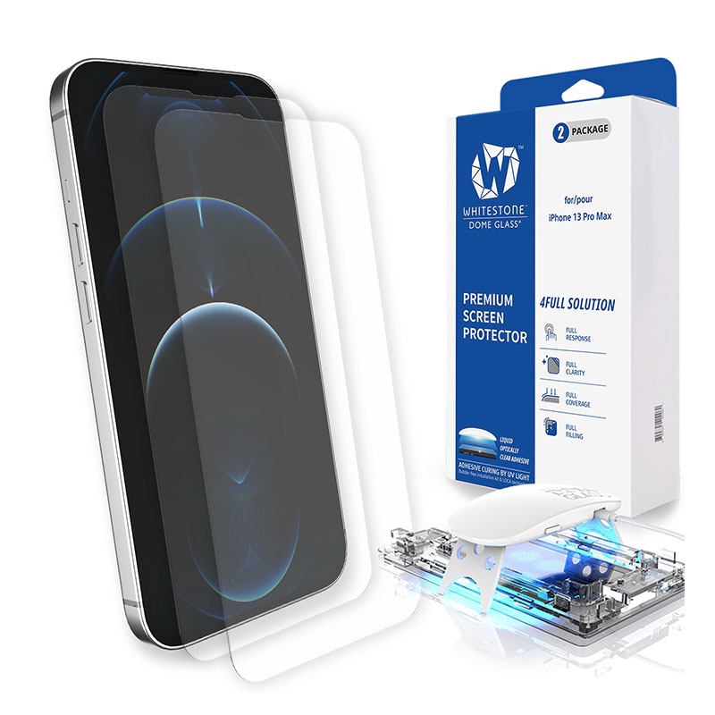 Whitestone Dome iPhone 13 Pro Max Dome Glass Tempered Glass Screen Protector (6.7