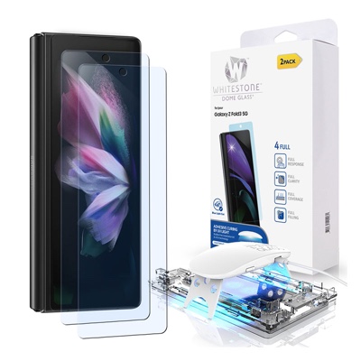 Whitestone Dome Galaxy Z Fold 3 Dome Glass Tempered Glass Screen Protector - Pack of 2