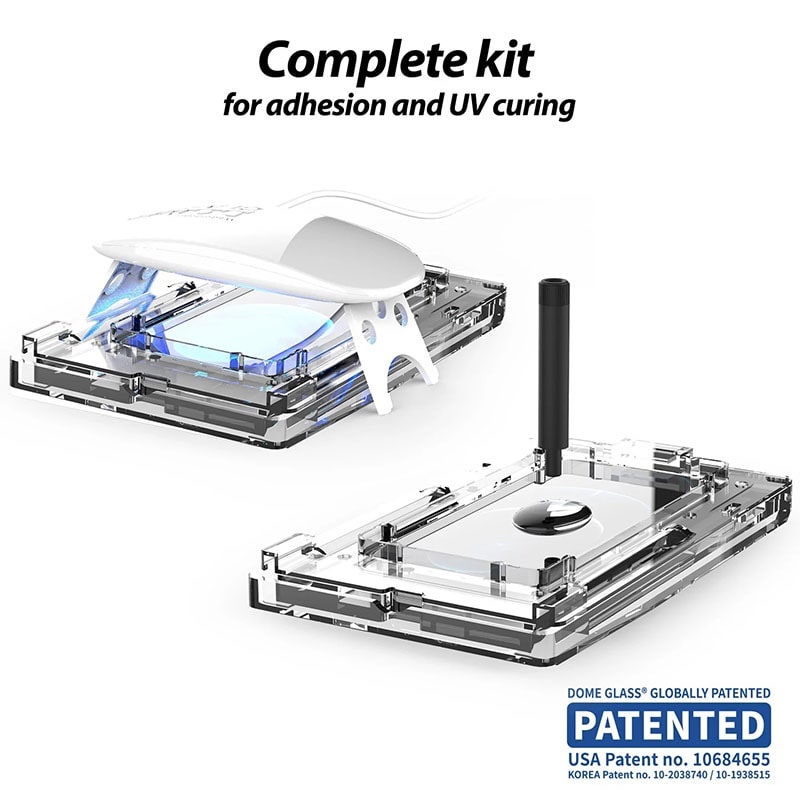 Whitestone Dome Glass for iPhone 14 Tempered Glass Screen Protector with UV Kit - Pack of 2