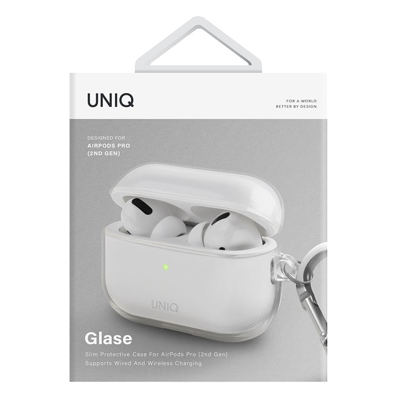 UNIQ Glase AirPods Pro 2nd Gen (2022) Hang Case - Glossy Clear