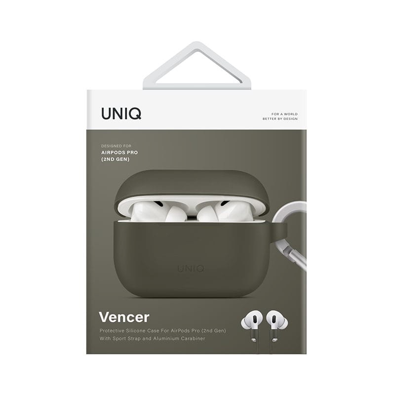 UNIQ Vencer Airpods Pro 2nd Gen Silicone Hang Case - Moss Green