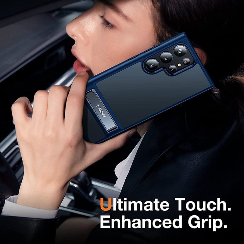 Torras UPRO Matte Series Phone Case for Samsung Galaxy S23 Ultra – Blue – X0031KOSS9