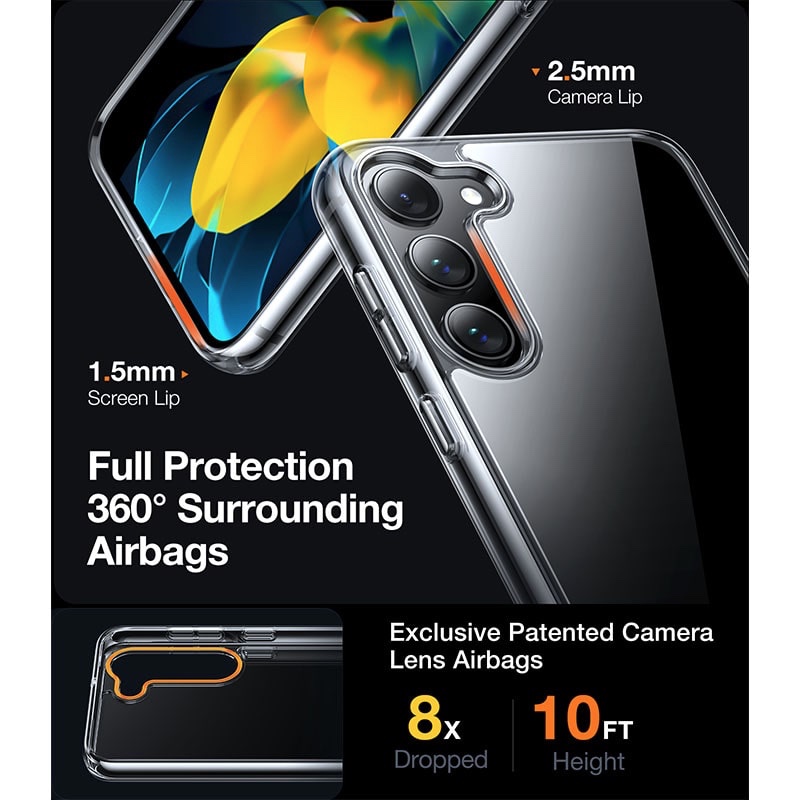 Torras Diamond Series Phone Case for Samsung Galaxy S23 Plus - Clear - X0031JSARV