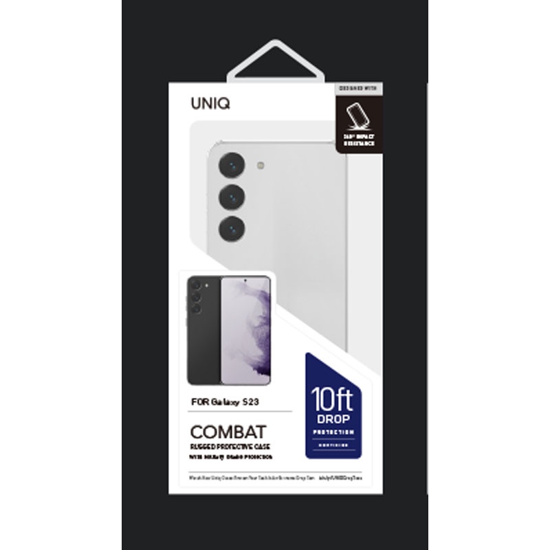UNIQ Hybrid Combat Series Phone Case for Samsung Galaxy S23 - Carbon (Black)