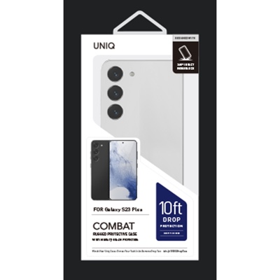 UNIQ Hybrid Combat Series Phone Case for Samsung Galaxy S23 Plus – Carbon (Black)