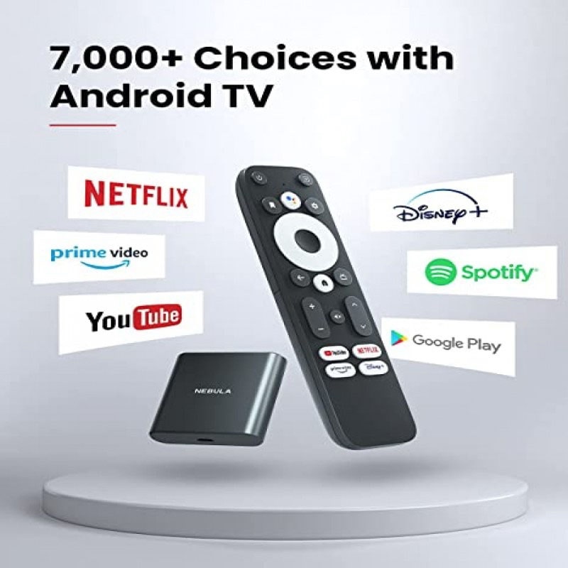 Nebula 4K Streaming Dongle With HDR, Android TV Box, 7000+ Apps, Compatible With Google Assistant And Chromecast with Remote