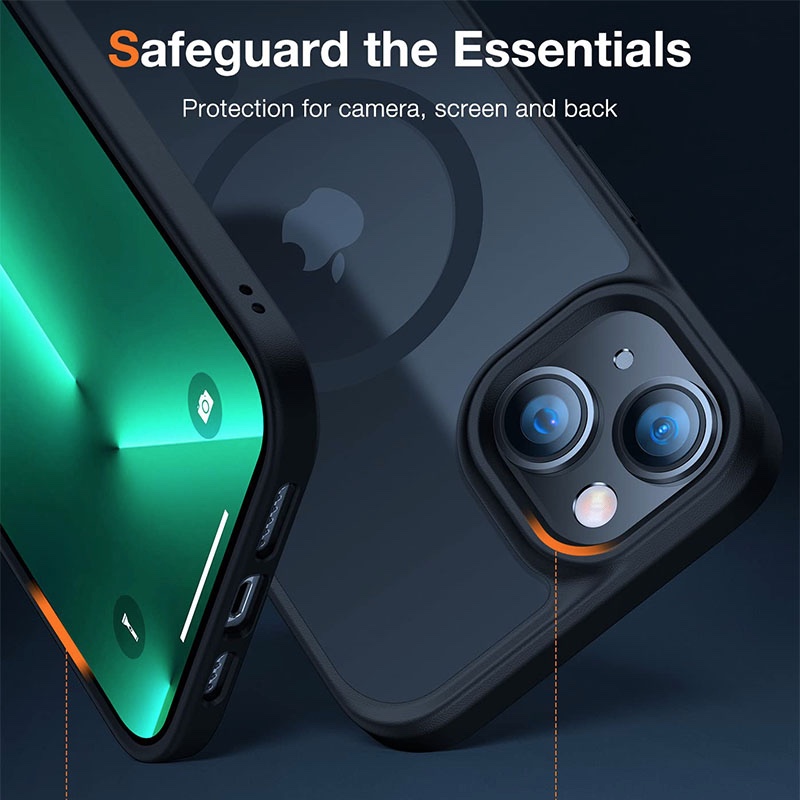 Torras Guardian Magnetic Series Phone Case for iPhone 14 Plus - Black