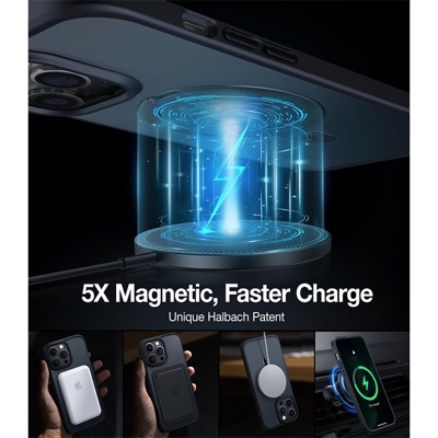 Torras UPRO Ostand Matte Series Phone Case for iPhone 14 Pro – Black