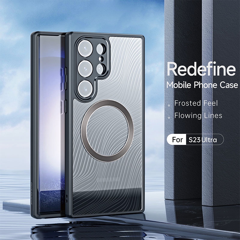 Aimo Mag Series Phone Case for Samsung Galaxy S23 Ultra – Black