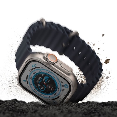 UNIQ Optix Duo Pro Ultra Anti-Reflective Glass Protector with Stainless Steel Bezel for Apple Watch Ultra/Ultra 2