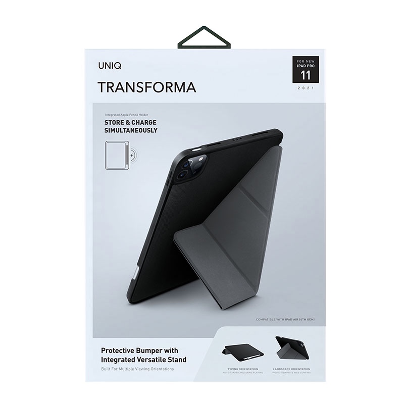 UNIQ Transforma Case for iPad Pro 11' (2021) Antimicrobial - Ebony (Black)