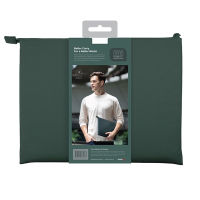 Uniq Lyon Snug-Fit Protective Sleeve for Laptops & iPads (Fits upto 14”) – Forest Green
